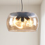 Design hanglamp Serres met amber glas, 3-lichts