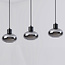 Hanglamp Vere met smoke glas, 3-lichts