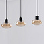 Hanglamp Vere met amber glas, 3-lichts