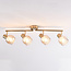 4-lichts draaibare plafondlamp Pela met amber glas