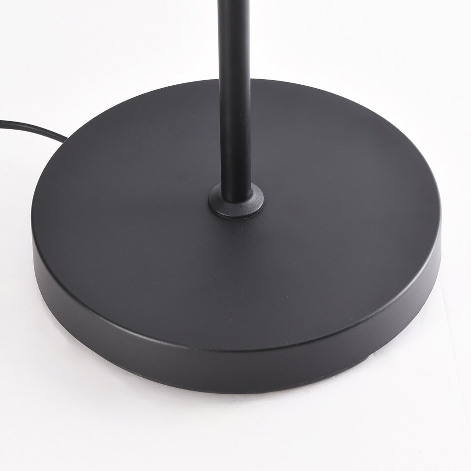 Zwarte vloerlamp met smoke glas - Fyke