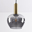 Hanglamp Ischa in appelvorm smoke glas - goud