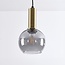 Hanglamp Inara met rookglas, 1-lichts - goud