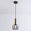 Hanglamp Inara met rookglas, 1-lichts - goud
