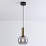 Hanglamp Inara met rookglas, 1-lichts - goud