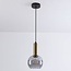 Hanglamp Inara met rookglas, 1-lichts - goud