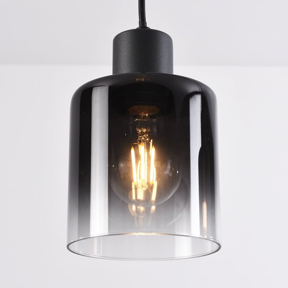 Hanglamp Lyra van smoke glas met verloop, 3-lichts