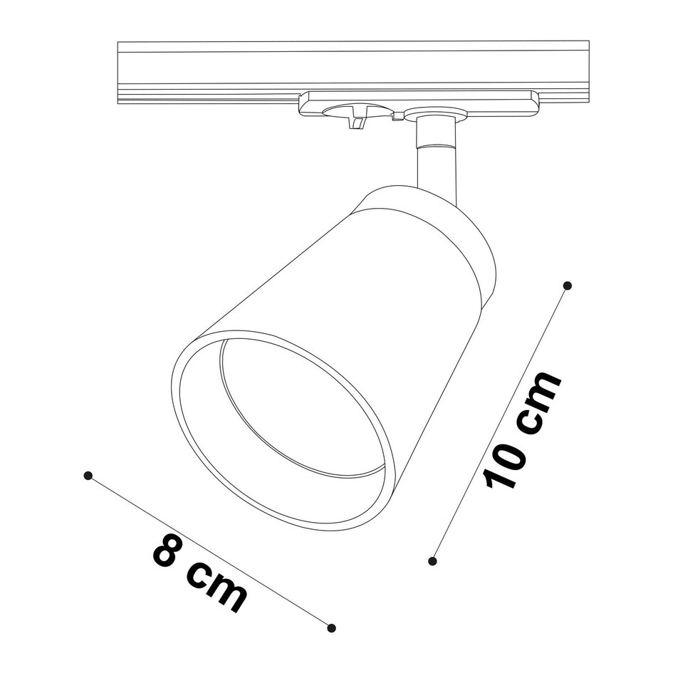 Modern 1-fase railsysteem van 1,5 meter plafondlamp - Jula goud