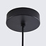 Zwarte hanglamp Ischa in appelvorm smoke glas