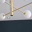 Design plafondlamp goud met melkwit glas, 6-lichts - Sest