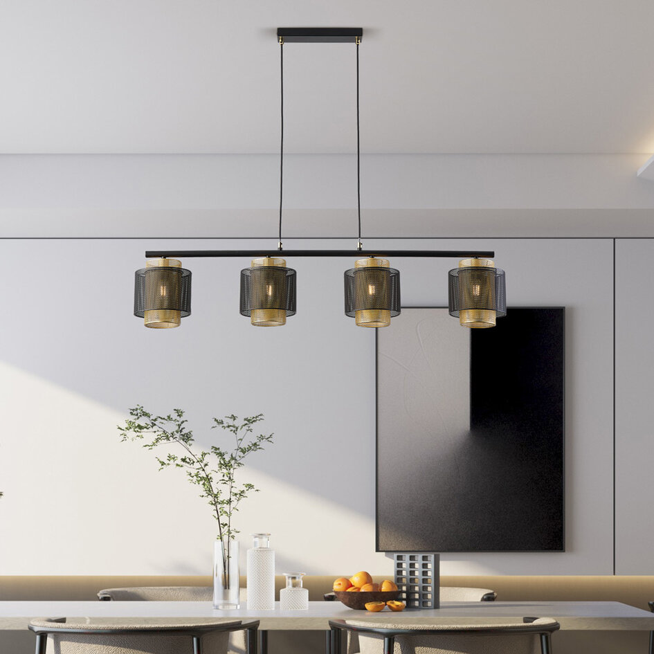 Hanglamp Jennifer - zwart met goud