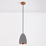 Moderne hanglamp met koperen details - Feis