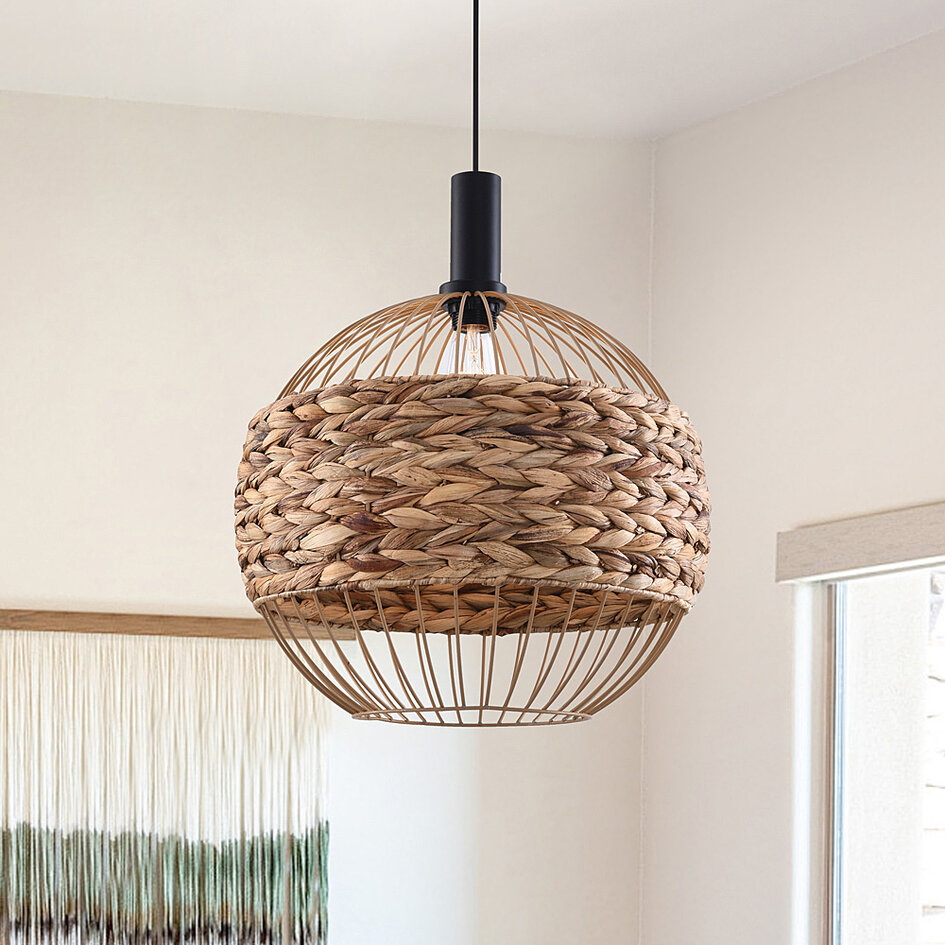 Boho hanglamp Botan met gevlochten touw