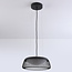 Zwarte hanglamp met open kap en dimbare LEDs - Milani