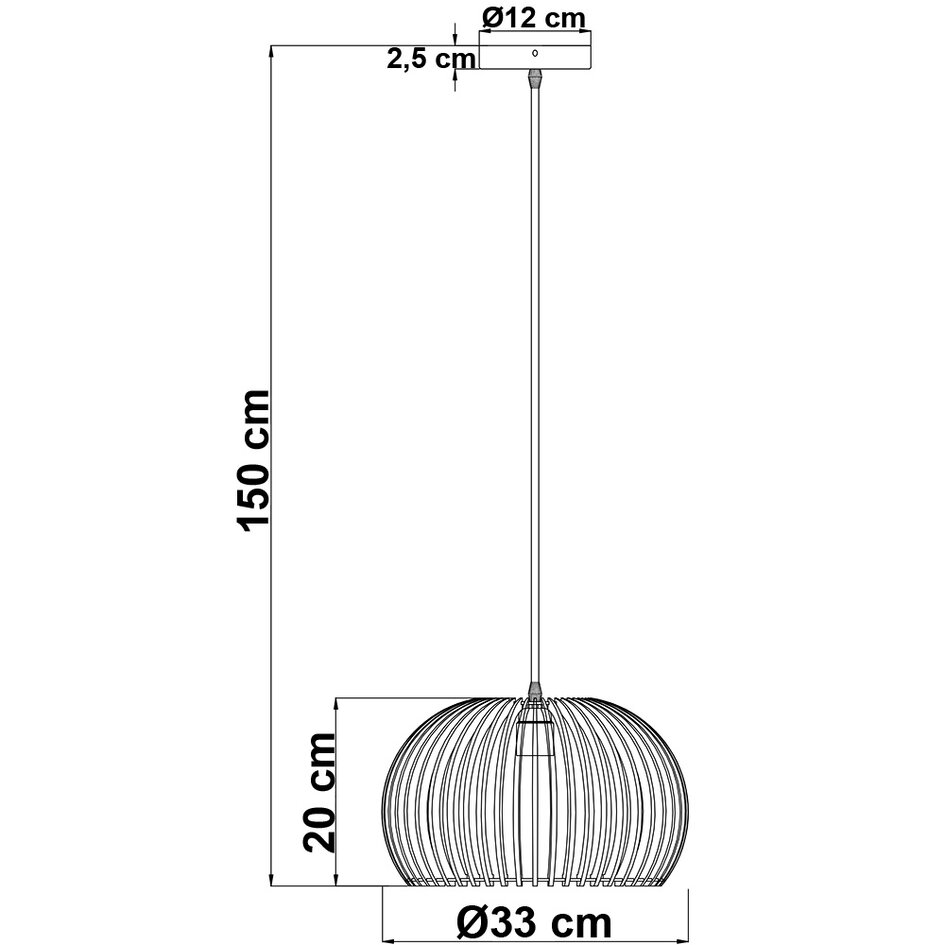 Boho houten hanglamp - Medis