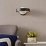 Wandlamp Carlos - zwart met bladgoud