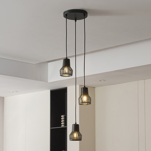 Industriële zwarte hanglamp - Hailey