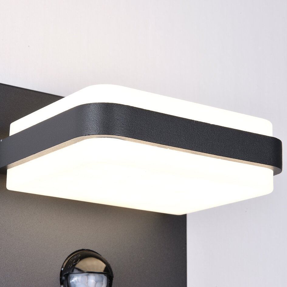 Wandlamp met sensor Stefano - antraciet