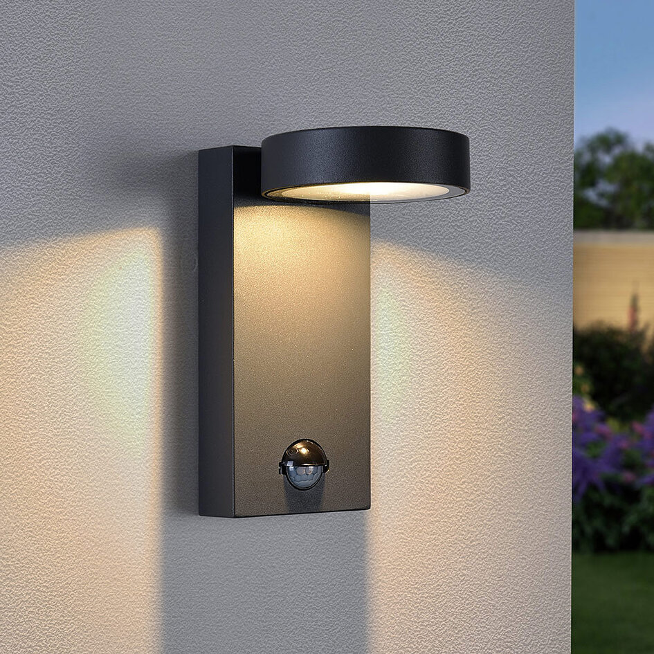 Wandlamp Luca met sensor - antraciet