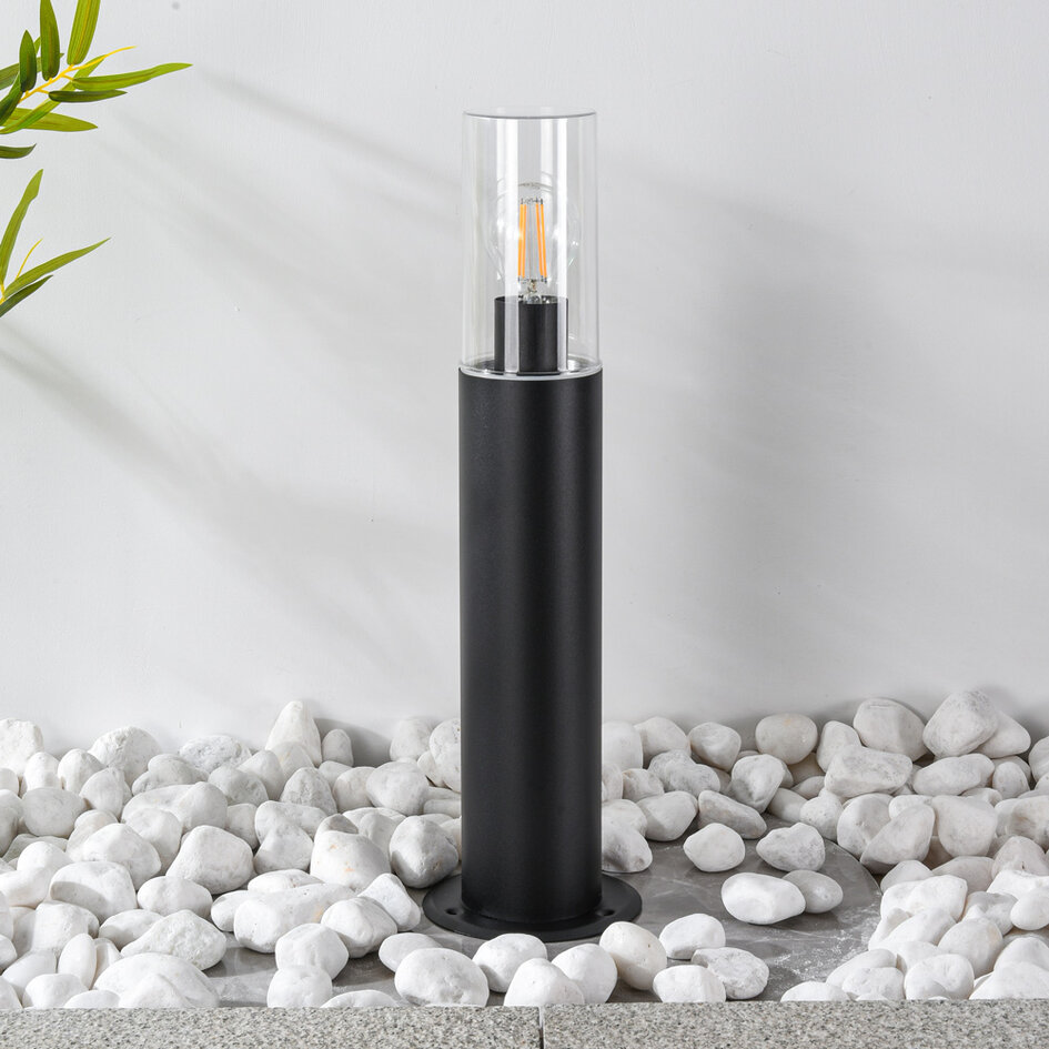 RVS staande buitenlamp  Stella zwart, 50 cm