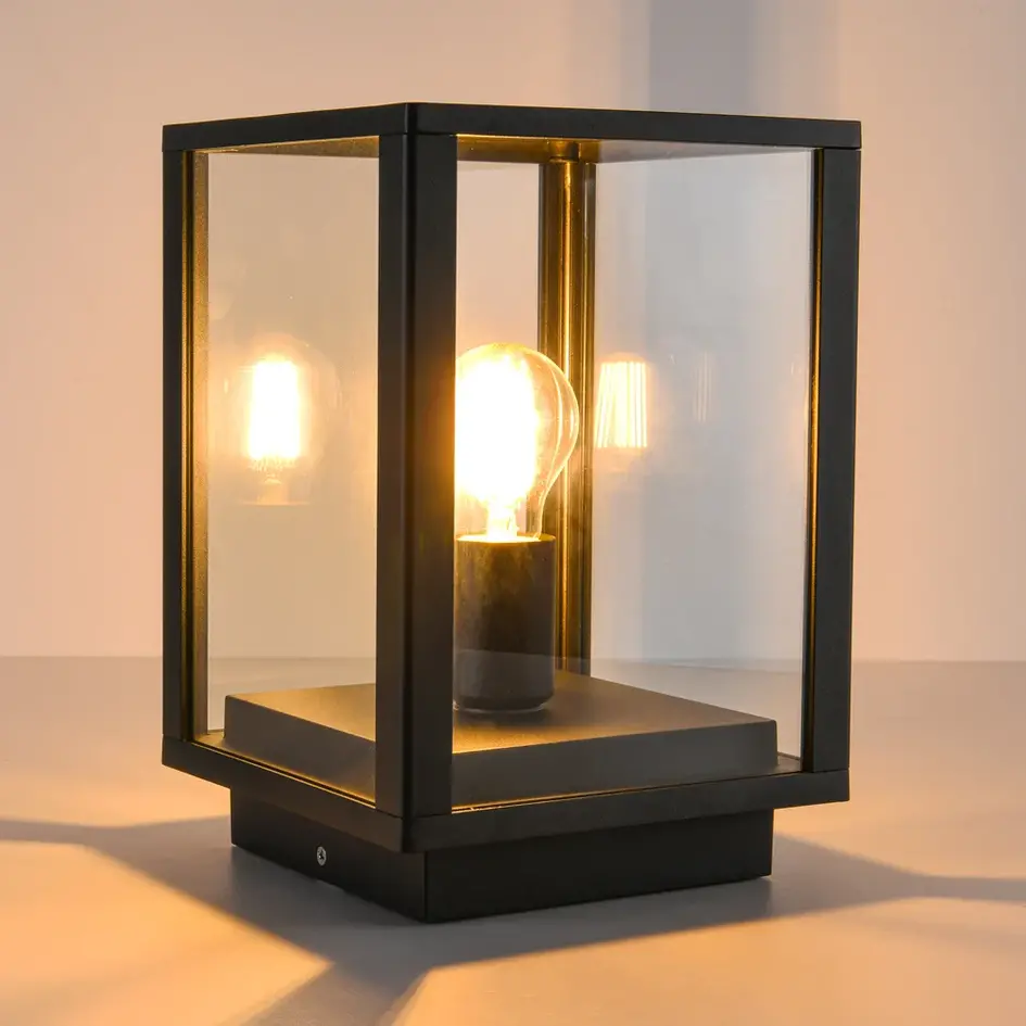 Industriële buiten tafellamp Sem - zwart