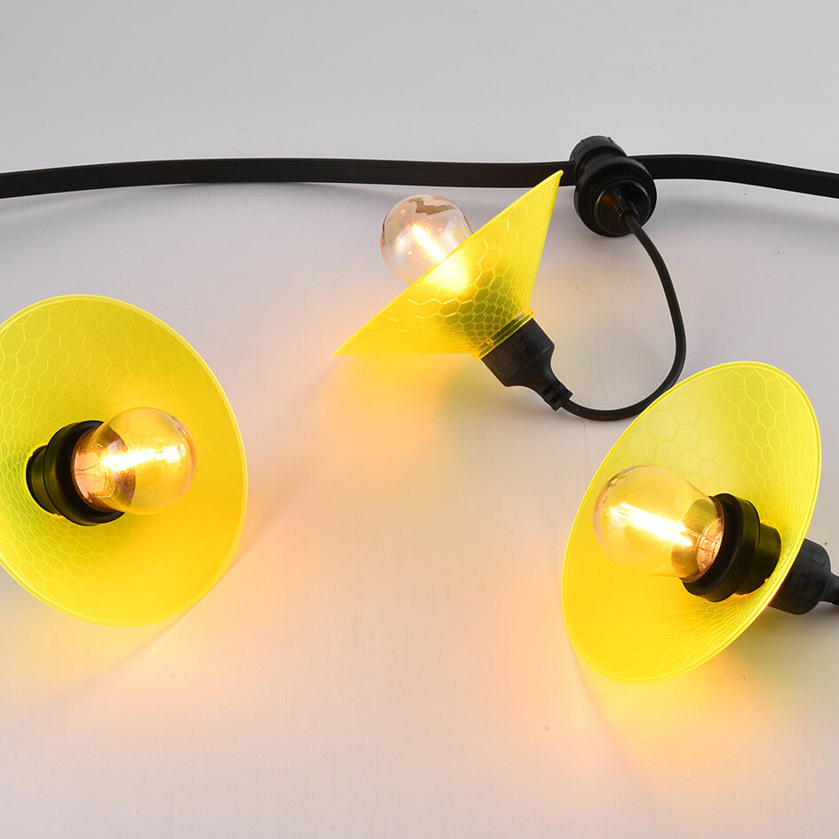 Kap voor prikkabel lampen - geel