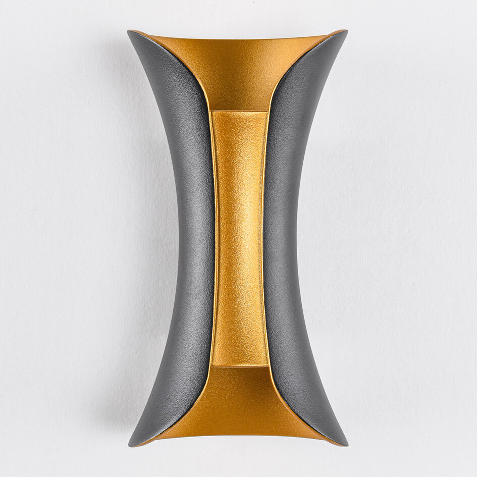 Wandlamp voor buiten Else - zwart met goud