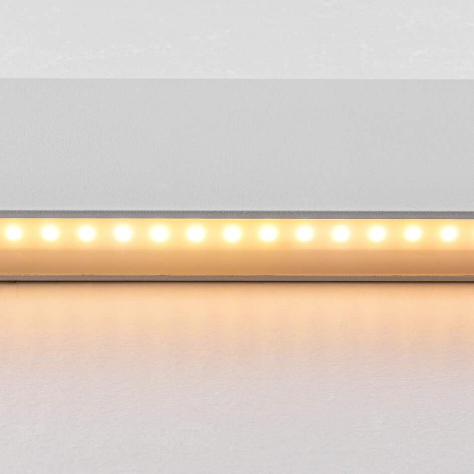 Witte wandlamp met geïntegreerde LEDs, 61 cm - Norell