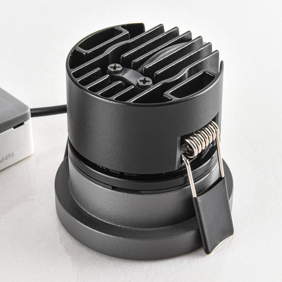 9W inbouwspot Meya met ring 1 - donkergrijs