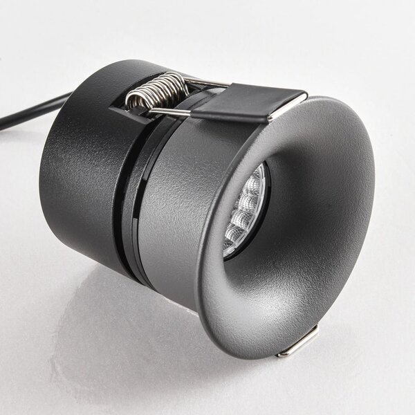 9W inbouwspot Meya met ring 2 - donkergrijs