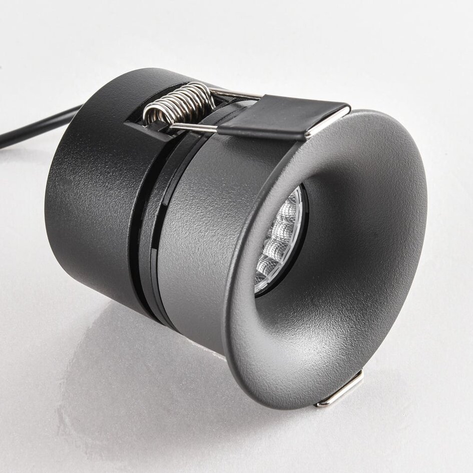 9W inbouwspot Meya met ring 2 - donkergrijs
