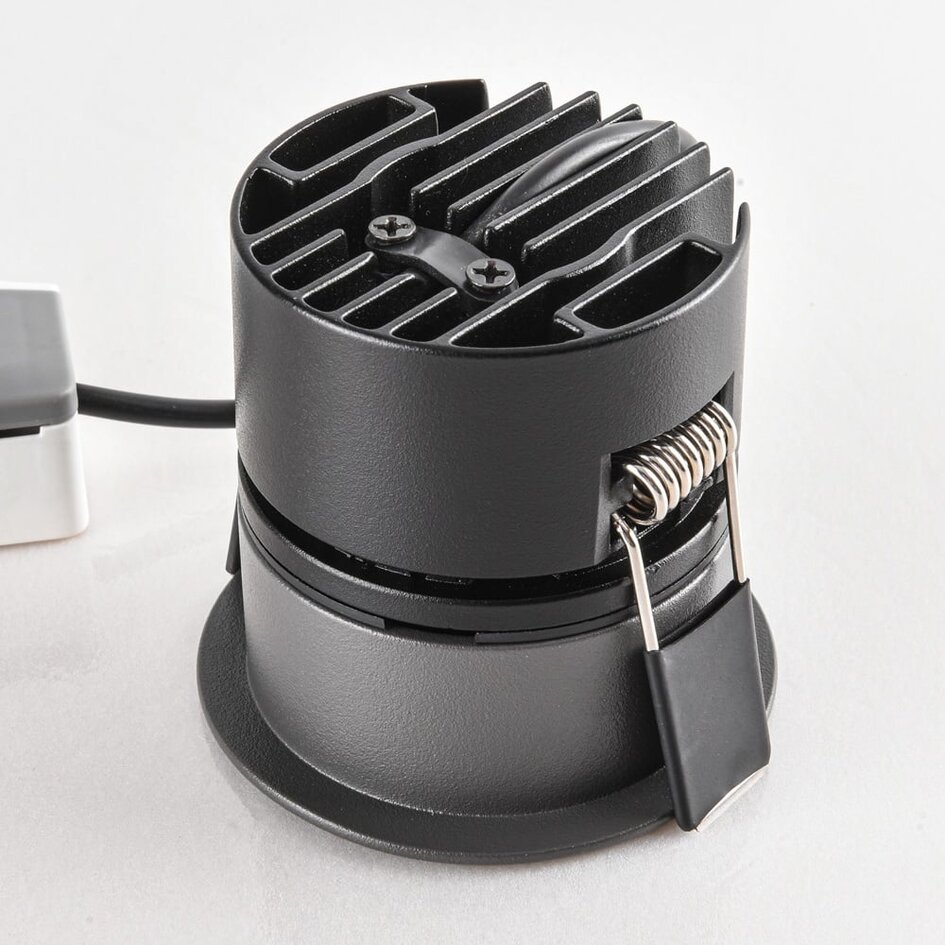 9W inbouwspot Meya met ring 2 - donkergrijs