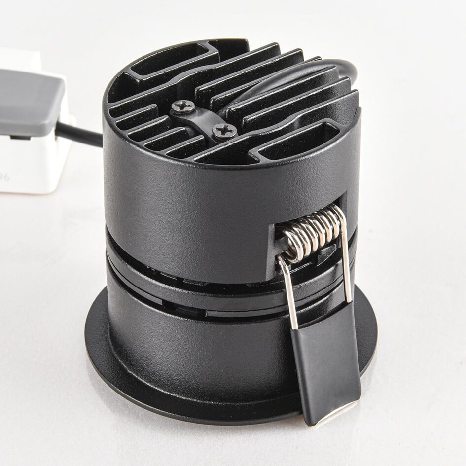 9W inbouwspot Meya met ring 3 - zwart