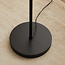 Zwarte staande lamp met smoke grijs glas, 3-lichts - Jesse