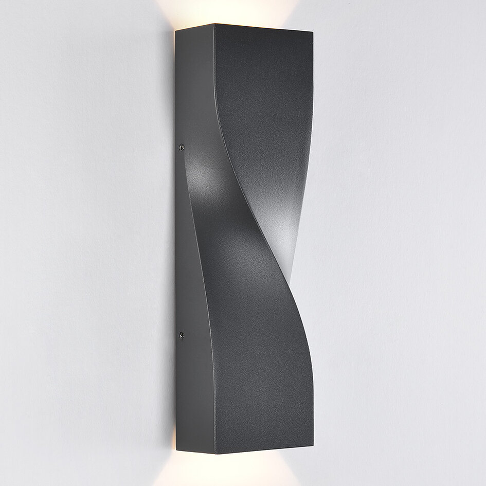 Industriële wandlamp buiten Aurelia - antraciet