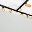 Modern 1-fase railsysteem 3 meter zwart met mahonie houtlook - Loek