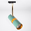 1-fase railsysteem 1,5 meter blauw met goud - Remi