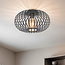1-lichts plafondlamp Fiore - grijs