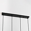 Art Deco hanglamp met transparant kunststof 4-lichts – Bologna