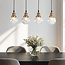 Art Deco hanglamp met transparant kunststof 4-lichts – Bologna
