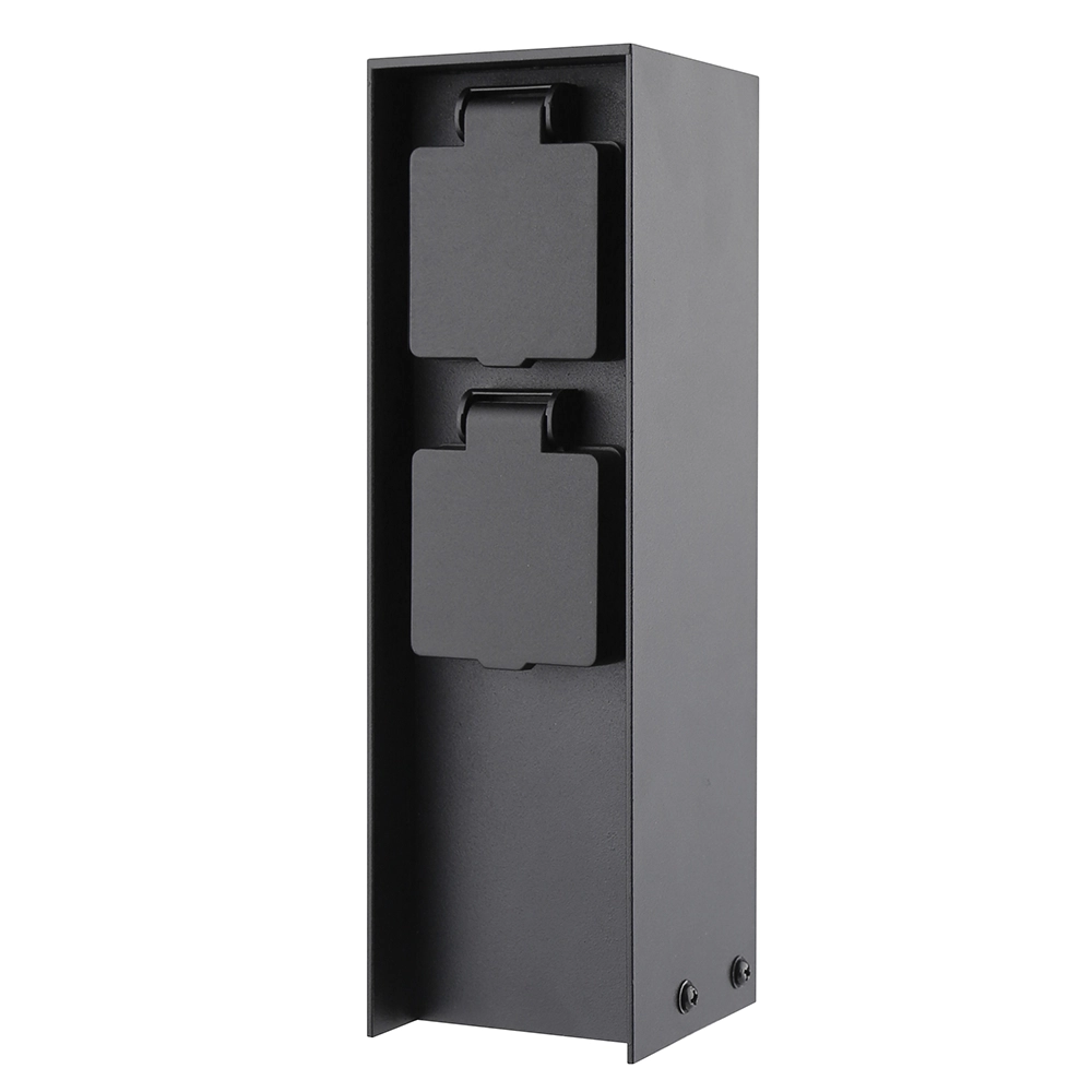Kopp 145335018 Energiezuil Voor Tuin, Met 4 Stopcontacten, 230 V Buitenstopcontact Grondpen Tuincontactdoos Buitengebruik Tuinstopcontact Buitengebruik Zwart