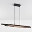Design hanglamp zwart met donker hout met 3 staps dim - Liana
