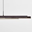 Design hanglamp zwart met donker hout met 3 staps dim - Liana