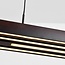 Design hanglamp zwart met donker hout met 3 staps dim - Liana