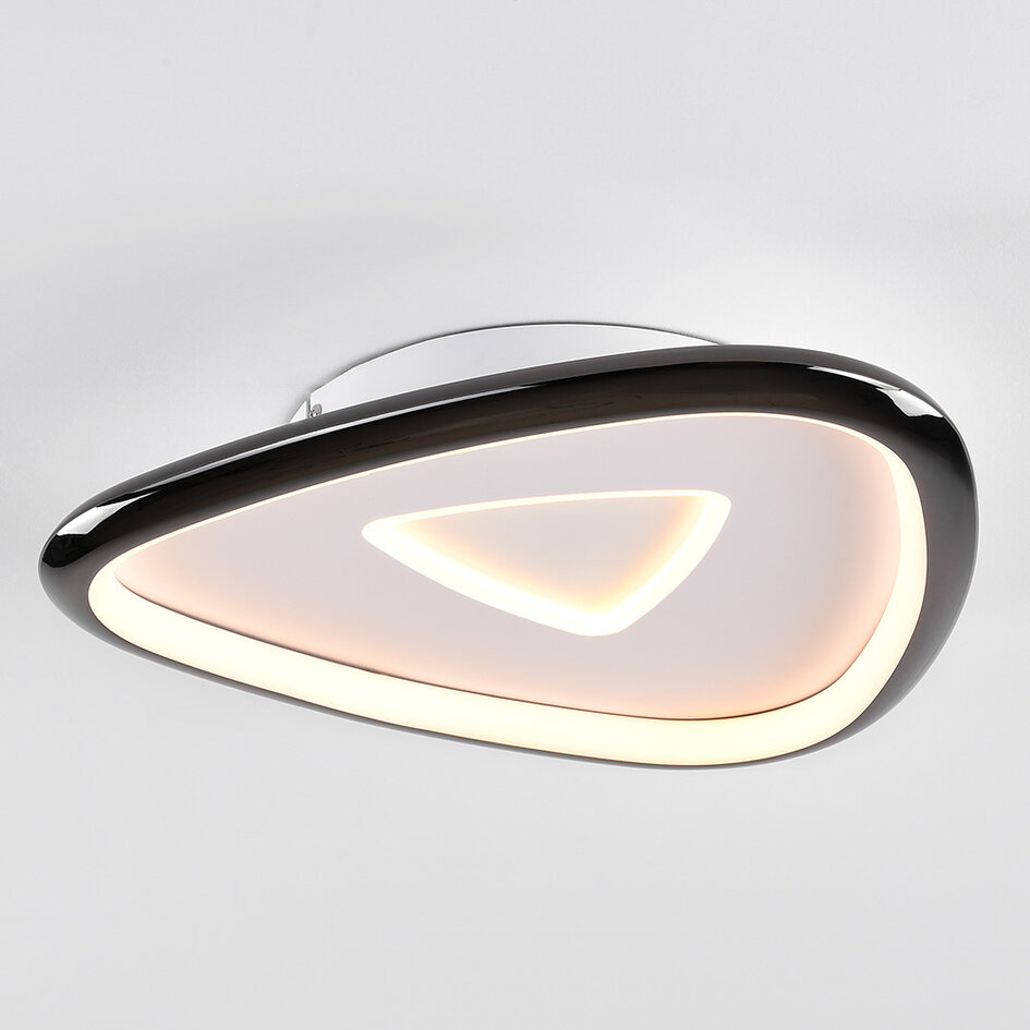 Plafondlamp Cellu met 3-staps dim in zwart chroom