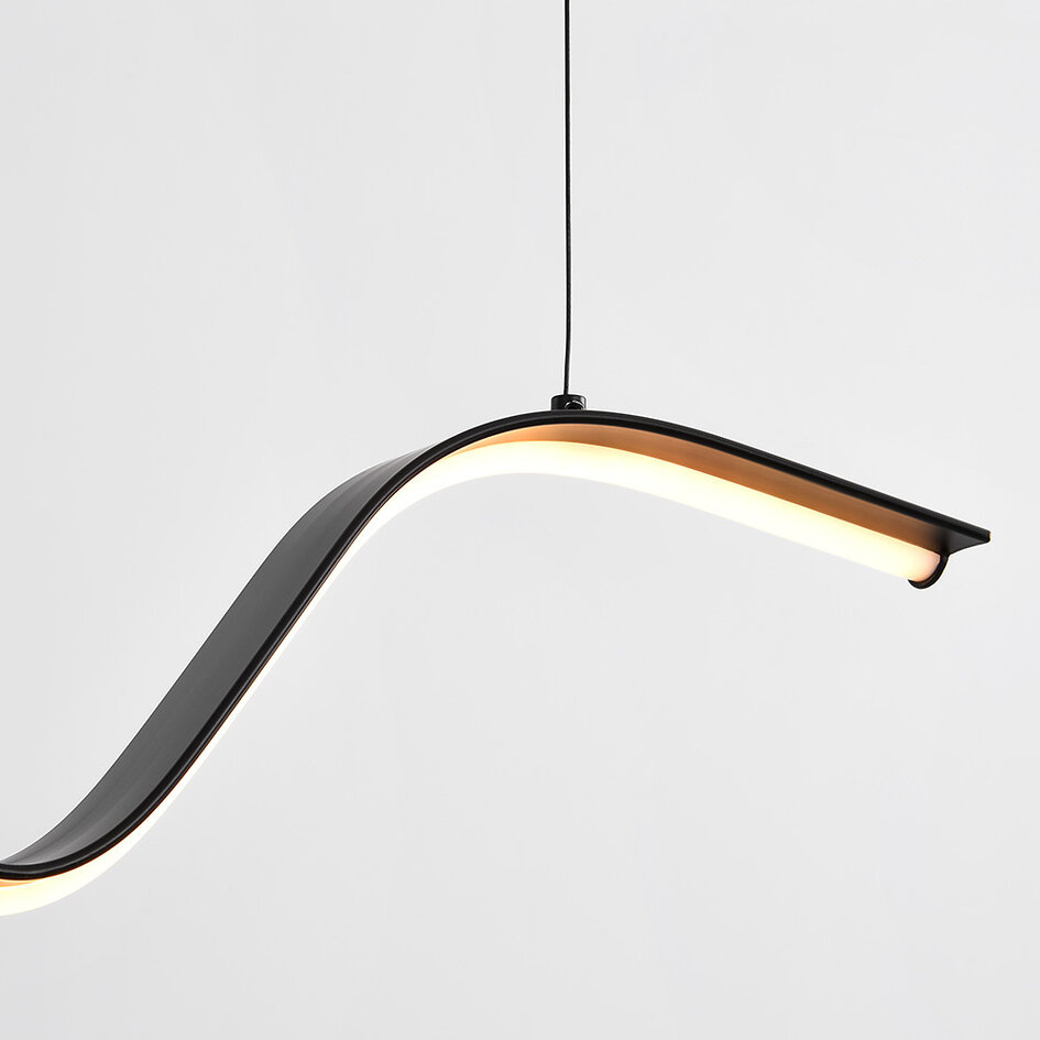Design hanglamp Linea in kronkelvorm met 3-staps dim
