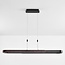 Design hanglamp Lilia met 3-staps dimbare LEDs - zwart en donkerhout
