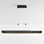 Zwarte design hanglamp Lilia met 3-staps dimbare LEDs