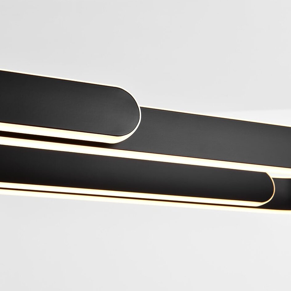 Zwarte design hanglamp Lilia met 3-staps dimbare LEDs