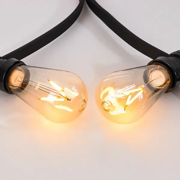 Prikkabel set met 3,5W filament lampen Ø60: optie dimbaar